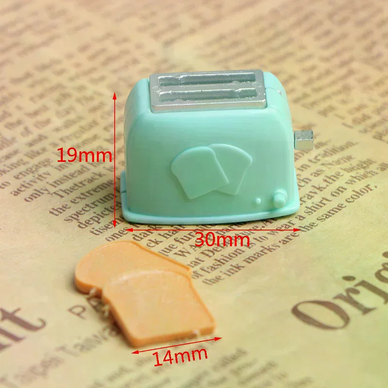 Dollhouse Simulation Mini Toaster Miniature Toy Model Kitchen Scene Decoration