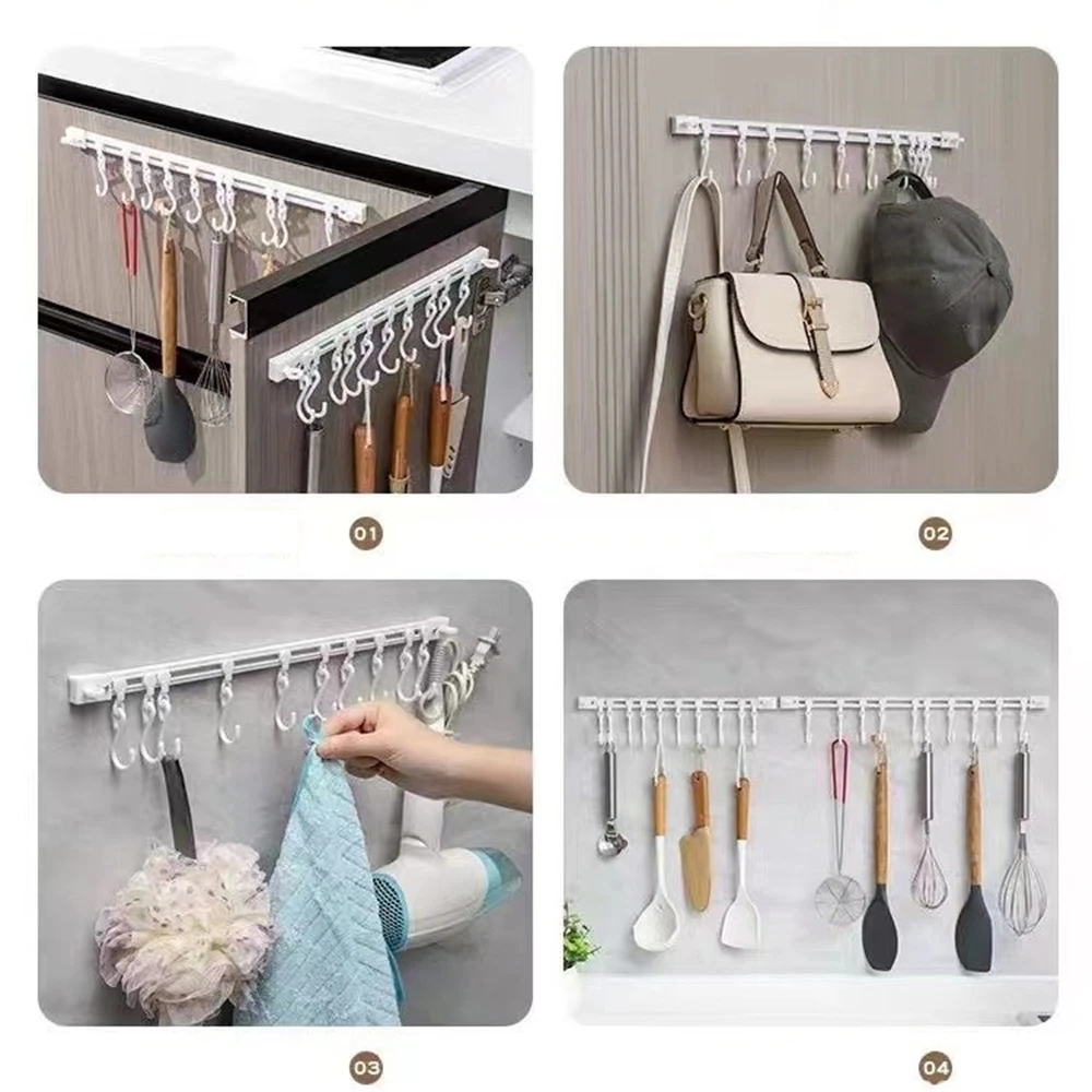 100pcs S Hooks Hanging Mini Plastic White S Shaped Utensils Clothes Towel Spoon Hangers Racks Hooks for Curtain Bathroom