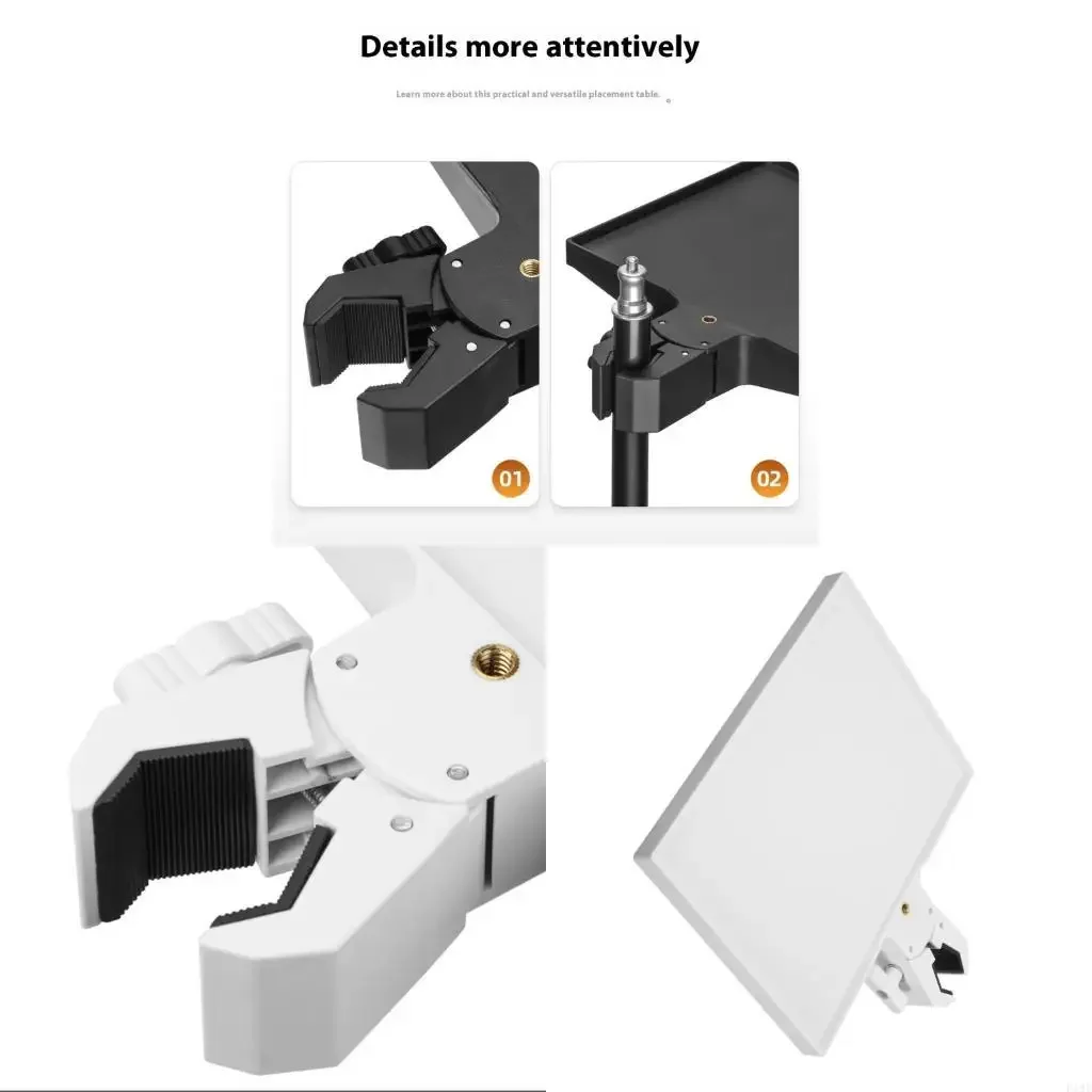 

Система крепления портативных устройств с противоскользящим поддоном и регулируемым хомутом для студийной записи потокового 896C
