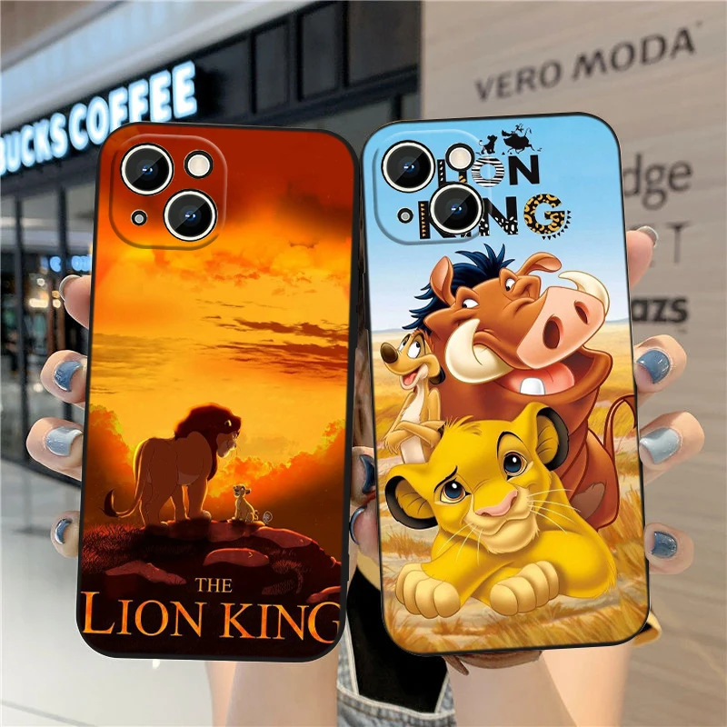 Disney The Lion King Cool For Apple iPhone 15 14 13 12 Mini 11 XS XR X 8 7 Pro Max Plus Soft Silicone Black Phone Case