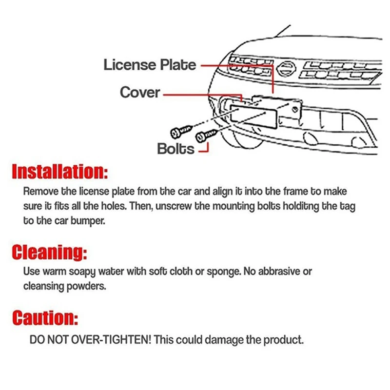 Smoked Clear License Plate Cover Frame Shield Tinted Bubbled Flat Car