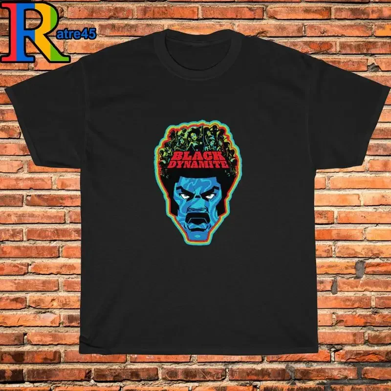 New T Shirt Black Dynamite Action Comedy Logo Grey White Navy Size S 5XL
