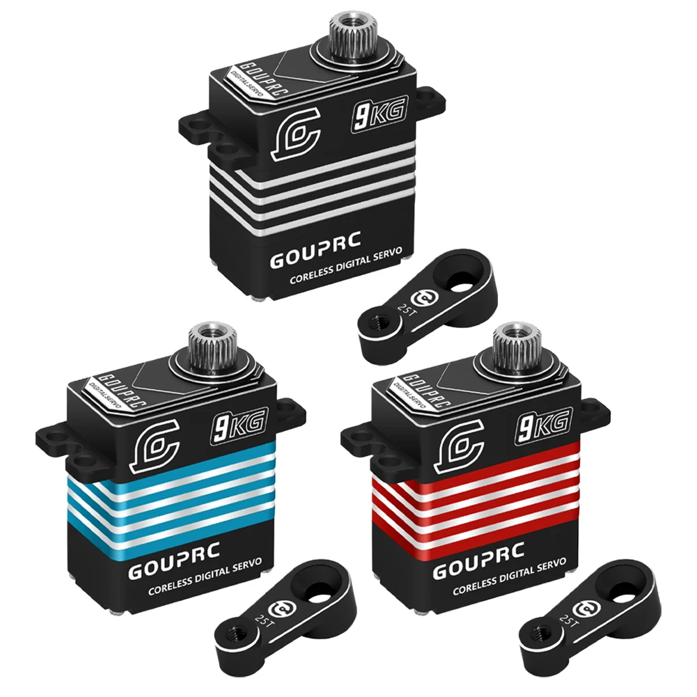 9KG กันน้ํา RC Digital Micro Servo 25T Servo Horn Mini Servo สําหรับ TRX-4 TRX-6 SCX10 III RC Crawler รถ