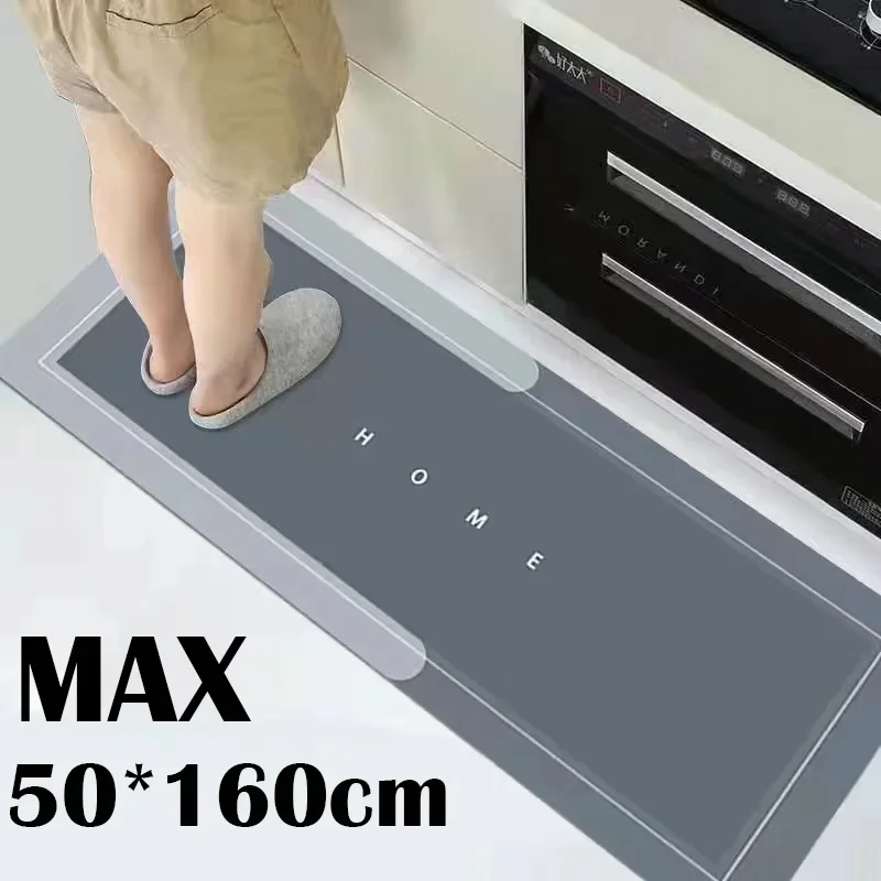 Kitchen Floor Mat Bedroom Living Room Long Strip Carpet Hallway Decorative Carpet Bathroom Entrance Door Non-slip Absorbent Mat