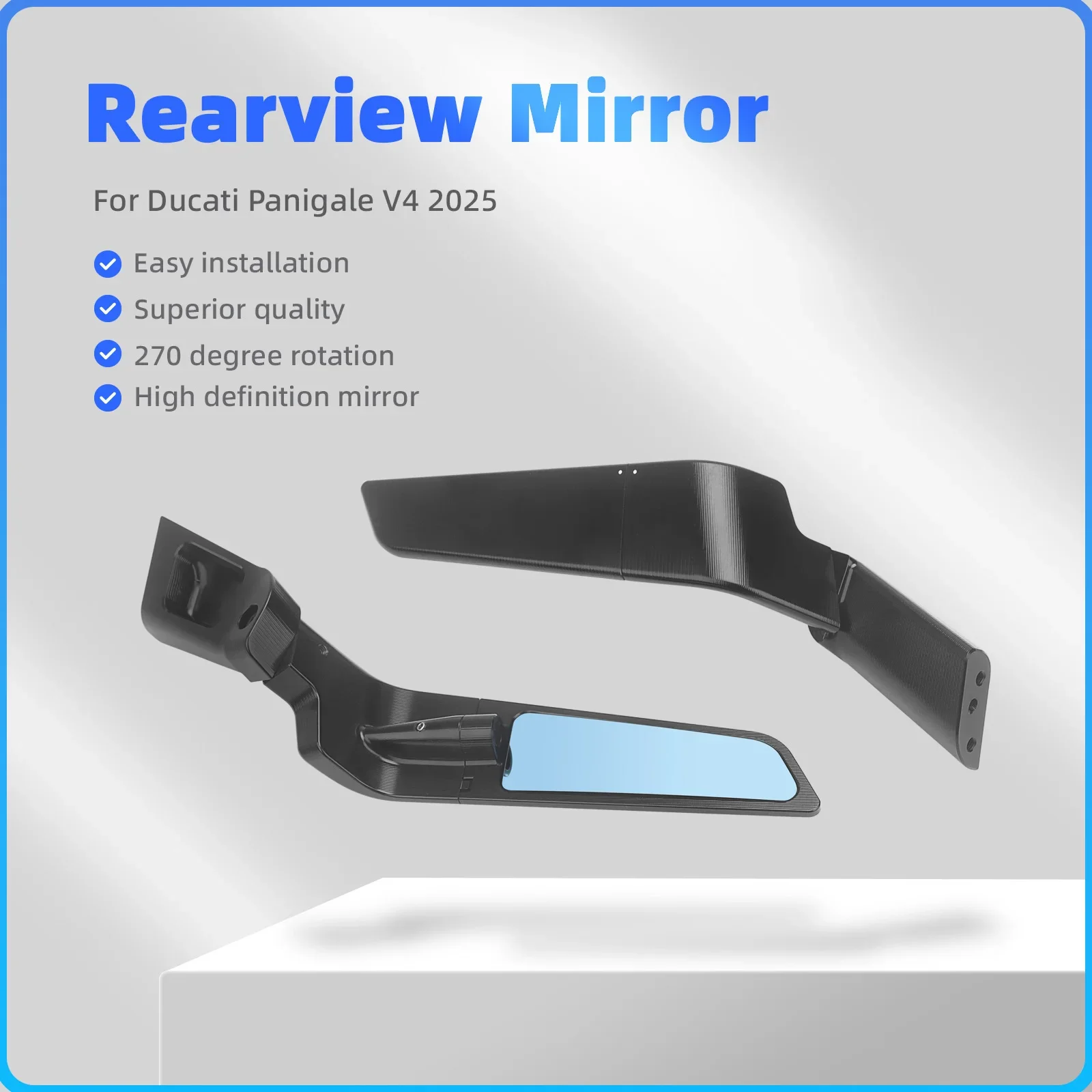For Ducati Panigale V4 PANIGALE V4S 2025 2026 Motorcycle Accessories Side View Mirror Rearview Mirrors Kits Rotate Adjustable