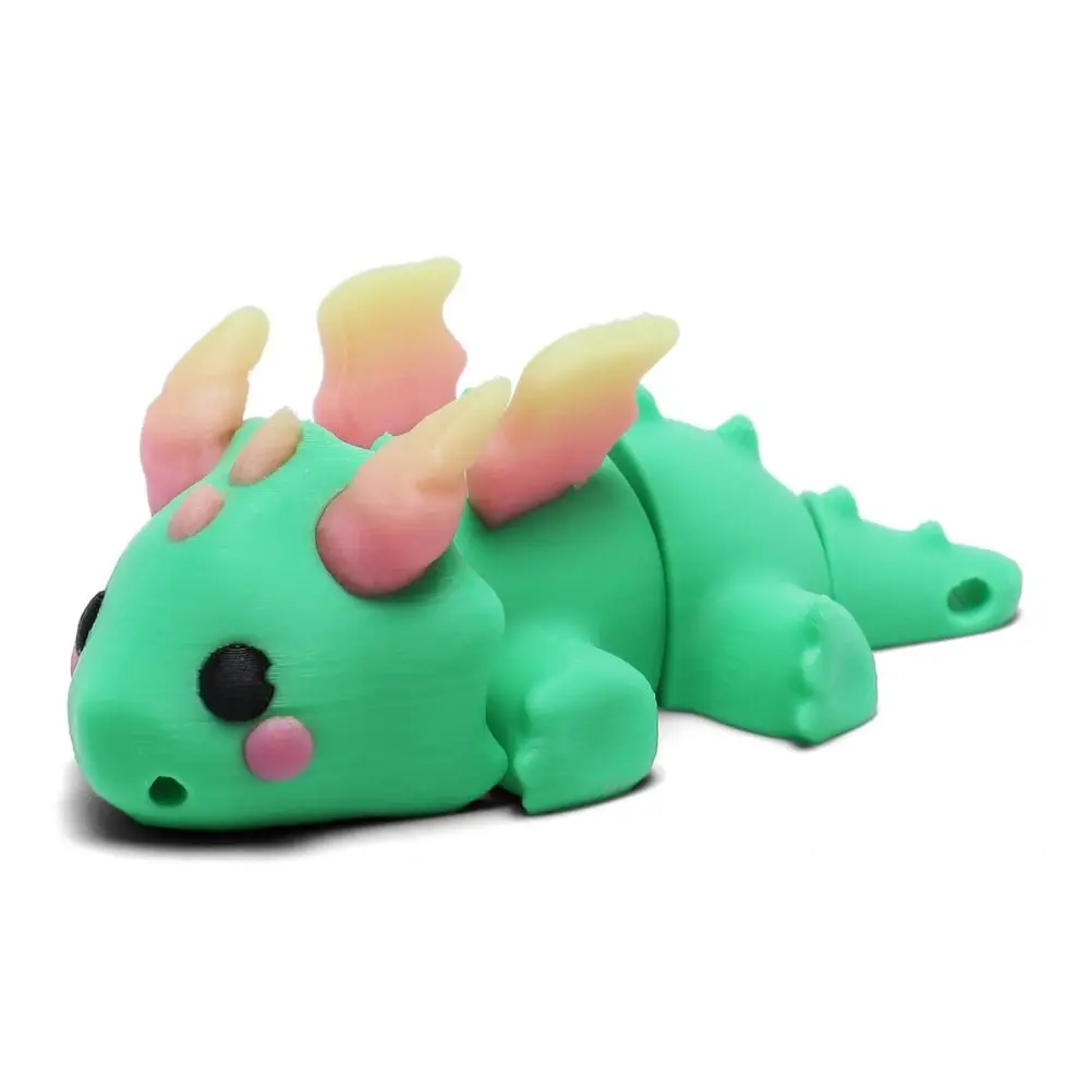 Swinging Simulation Dinosaur Model Joint Movable Collection Little Dragon Animals Ornaments Green Dinosaur Cartoon