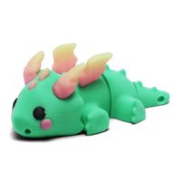 Swinging Simulation Dinosaur Model Joint Movable Collection Little Dragon Animals Ornaments Green Dinosaur Cartoon