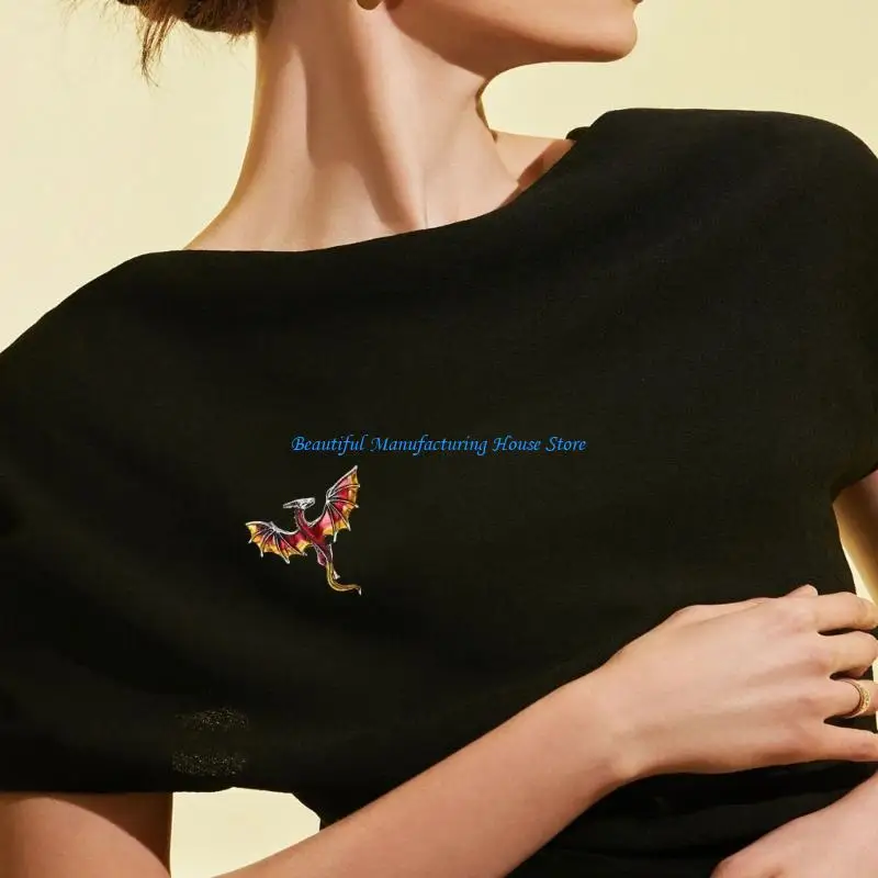 

E56A Cheerful Cartoon Dragon Brooch Stylish Spring Fashion Accessory for Adults