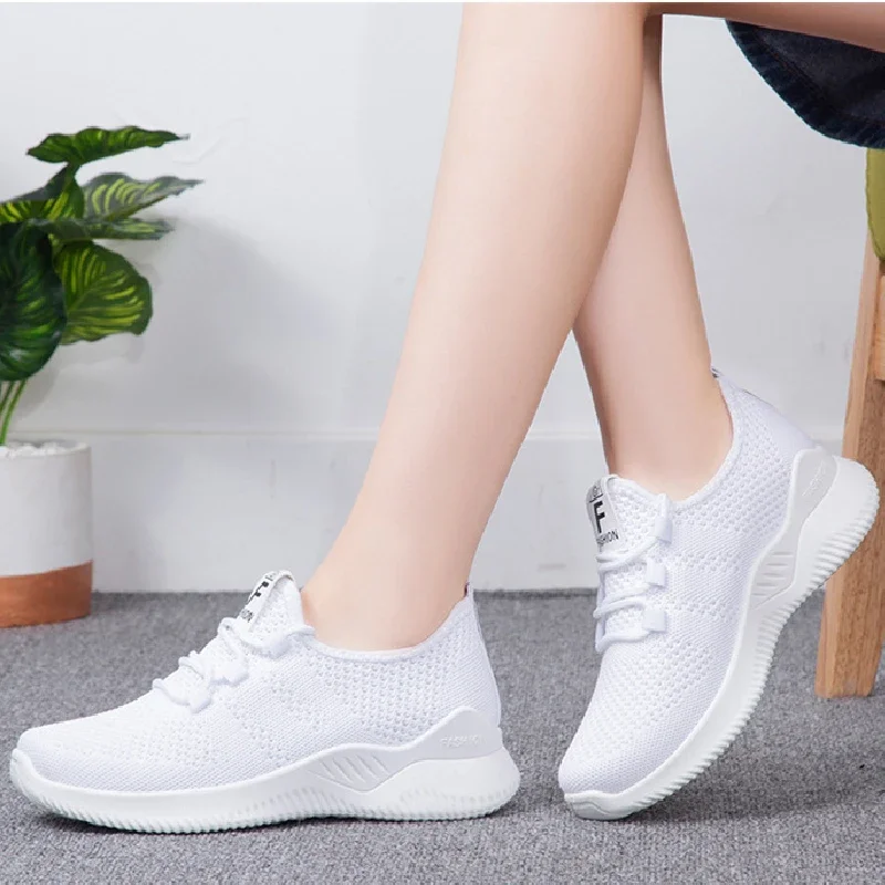 Summer Women casual shoes fashion Breathable walking mesh flats girls white sneakers woman 2023 Tenis Feminino female shoes ms37