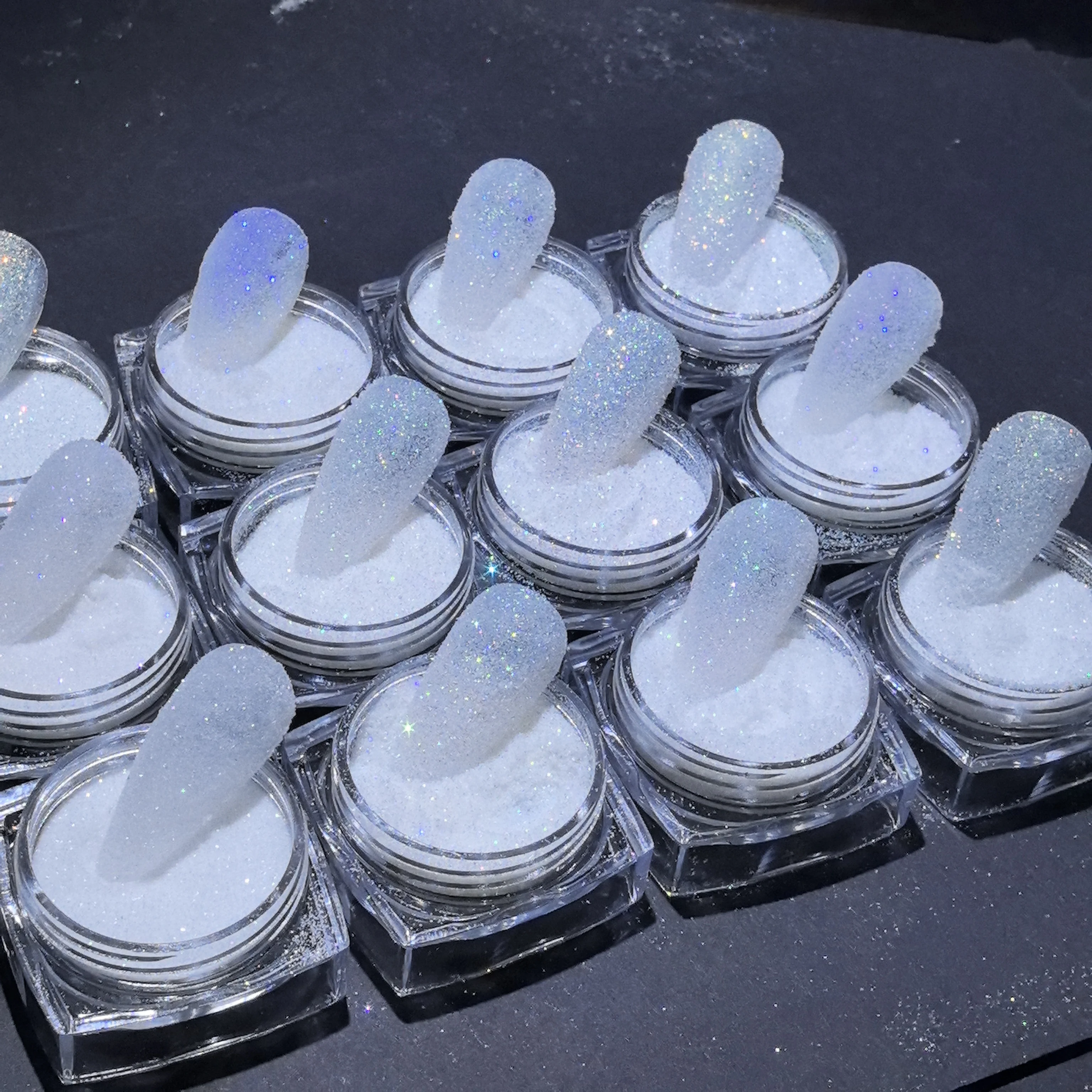 Zwarte Vrijdag 12 Dozen Glanzende Nagel Suiker Glitter Poeder Pigment Licht Roze 3d Acryl Bloemen Ontwerp Snoep Kleur Stof Nagels Kunst