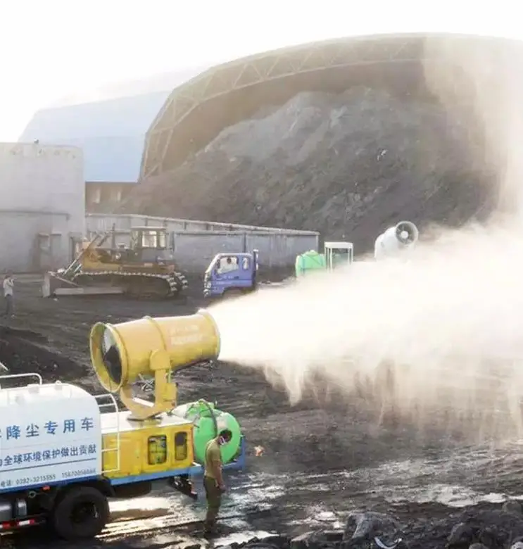 Powerful 40m Spraystream Mist Fog Cannon For Dust Suppression In Ore Mines, Cement Works And Feed Mills