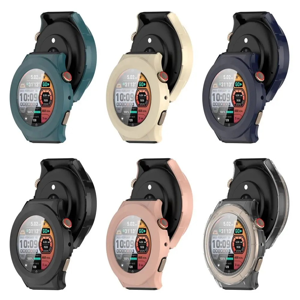 

PC+Tempered Protective Case Full Coverage Anti-Scratch Screen Cover Bumper Protector Shell for Amazfit Cheetah Round/Cheetah Pro