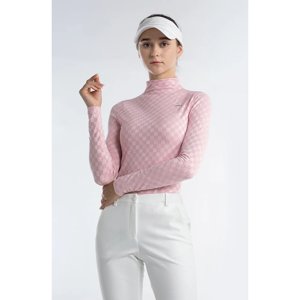 

PGM Women's Clothing Golf Wear Long Sleeve T Shirts Warm Versatile Base Shirt Winter High Neck Soft And Comfortable Top YF652