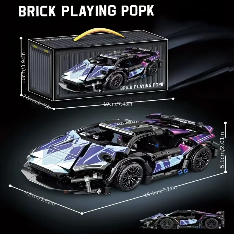 Hot Technische Mini Bouwstenen Auto Racing Sport Snelheid Voertuig Model Stad Mechanische Super Bricks Puzzel Speelgoed Volwassen Gift