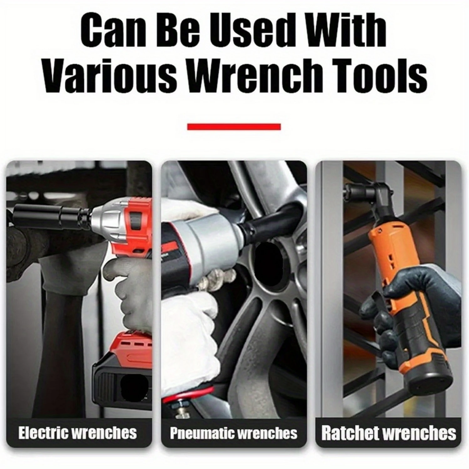 35pc 1/2 Polegada conjunto de soquete de impacto 6 pontos tamanho métrico 8-32mm, unidade profunda eixo porca conjunto de soquete de impacto, com caso portátil, vermelho