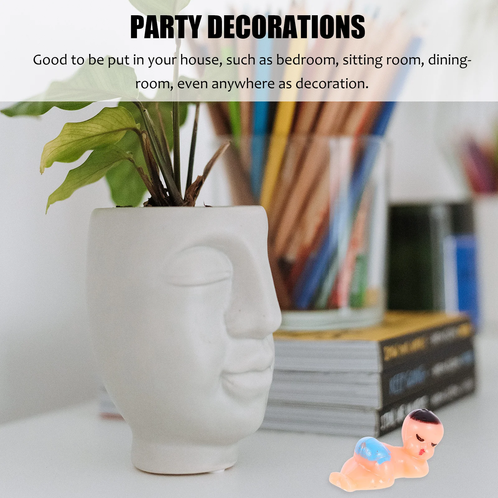 

20Pcs Baby Ornaments Sleeping Baby Miniature Plastic Party Decoration Home Decor Desktop Props Plastic Ornaments