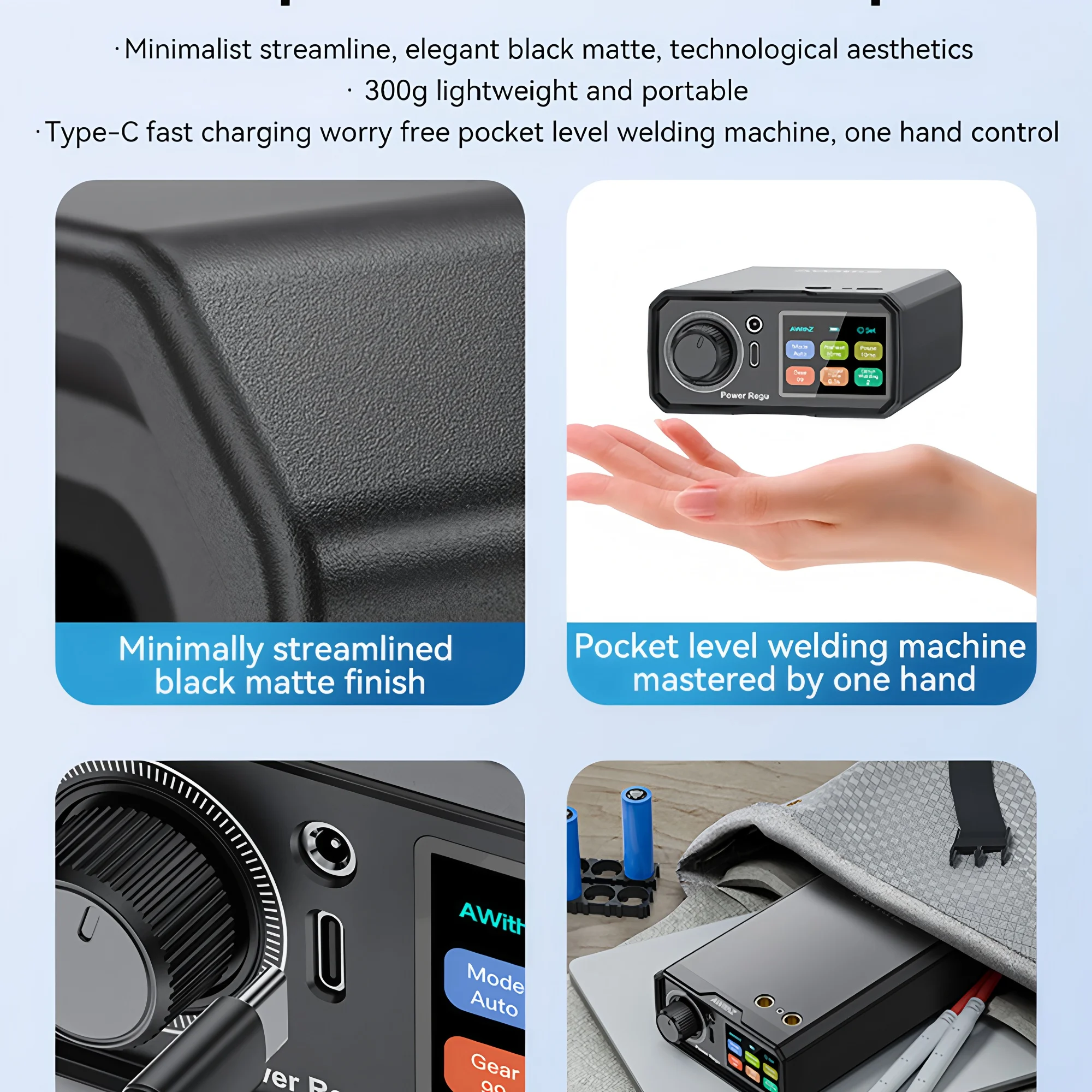 AWithZ UK3 Tragbarer Batterie-Punktschweißer 1650A für 18650 21700 32700 Zellen, Nickelstreifenschweißen, automatische Touch-Pen-Fußpedalsteuerung – Detail 21