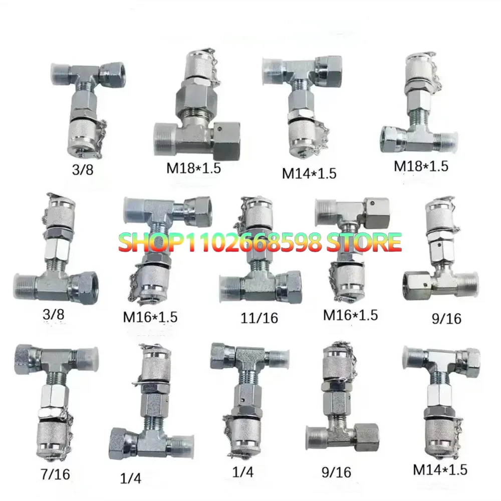 

14pcs Tee Fittings Adapter Connector Set for Hydraulic Pressure Gauge Test Diagnostic Tool Parts with 1 Year Warranty