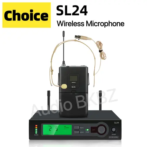 SLX24 SLX14 Microfono auricolare Sistema microfonico UHF wireless professionale Trasmettitore bodypack Performance sul palco Karaoke Party