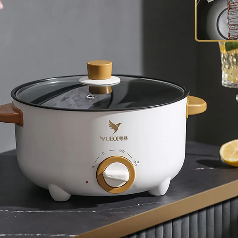 Electric cooking pot student dormitory pot household small frying pot steamer multifunctional