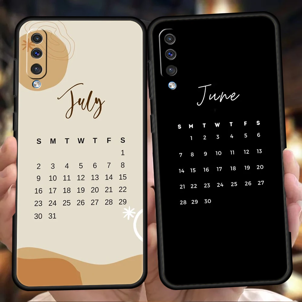 2023 Calendar Phone Case for Samsung Galaxy A12 A22 A10 A20 A30 A40 A42 A50 A52 A02 A03 A04 A04S Shockproof Soft Shell Capas Bag