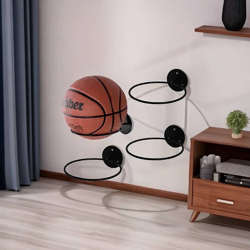 Wall Mounted Basketball Rack Wrought Iron Football Storage Rack Frame Placement Household Ball Rack Does Not Take Up Space