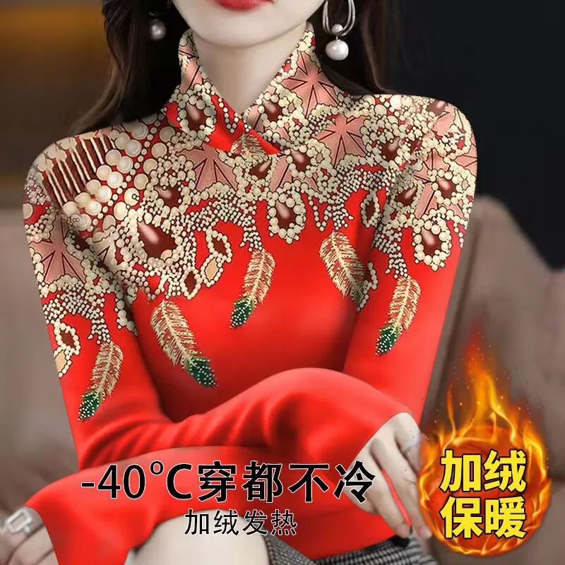 

Футболка и пуловеры, женские модные тонкие повседневные бархатные тонкие футболки с длинными рукавами, осенняя теплая нижняя рубашка, женская флисовая рубашка