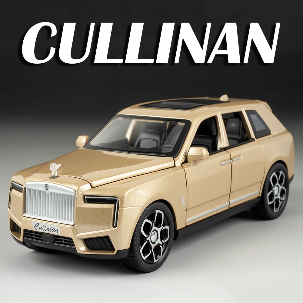รถของเล่นจำลอง Rolls-Royce Cullinan Phantom สเกล 1:32 ผลิตจากโลหะผสม พร้อมเสียงและไฟ มีระบบดึงหลัง ภายในประณีต เหมาะสำหรับเป็นของขวัญสำหรับเด็ก