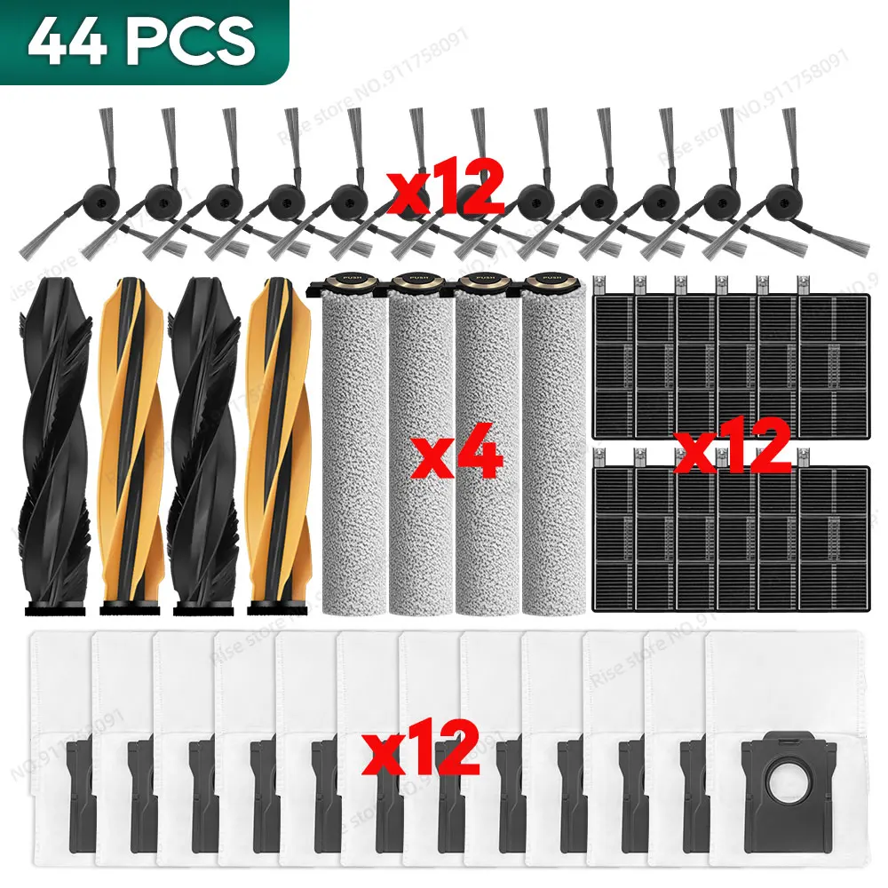 Kompatibel für (Dreame Aqua 10 Ultra Roller / Aqua 10 Roller) Zubehör Hauptbürste Hepa-Filter Roller Mop Ersatzteile