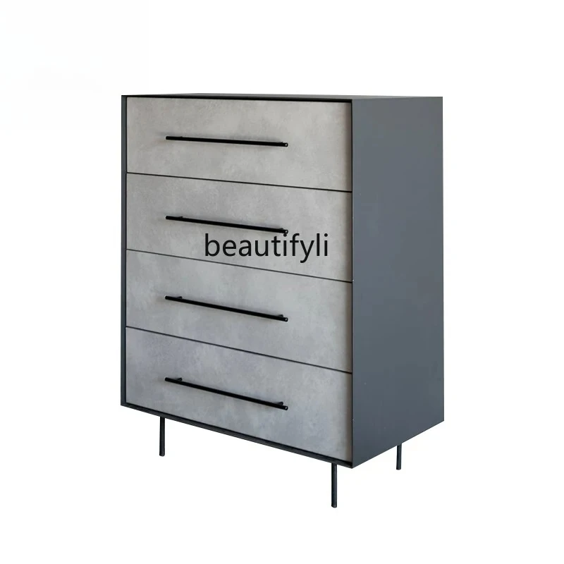 

Italian Minimalist Four-Bucket Cabinet Modern Simple and Light Luxury Chest of Drawer Bedroom Silent Style Locker