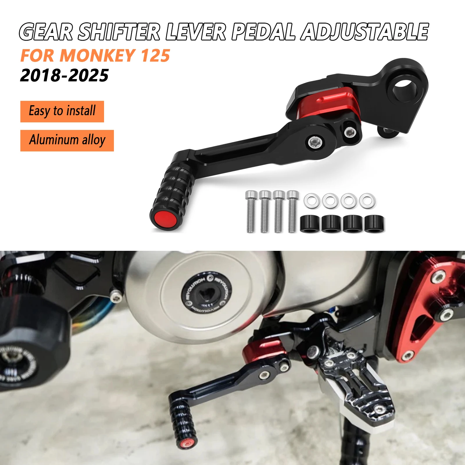 

Motorcycle Adjustable Folding Gear Shifter Shift Pedal Lever New accessories For Honda Monkey 125 Monkey125 2018-2025 2024 2023