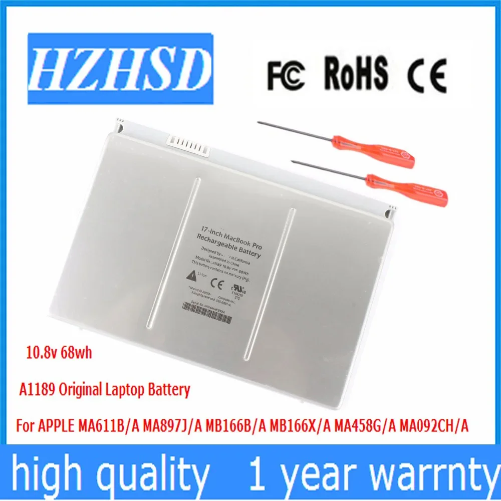 

10.8v 68WH New Original A1189 Laptop Battery for Apple Mac Pro17Inch A1151 MA611 MA458 MB166