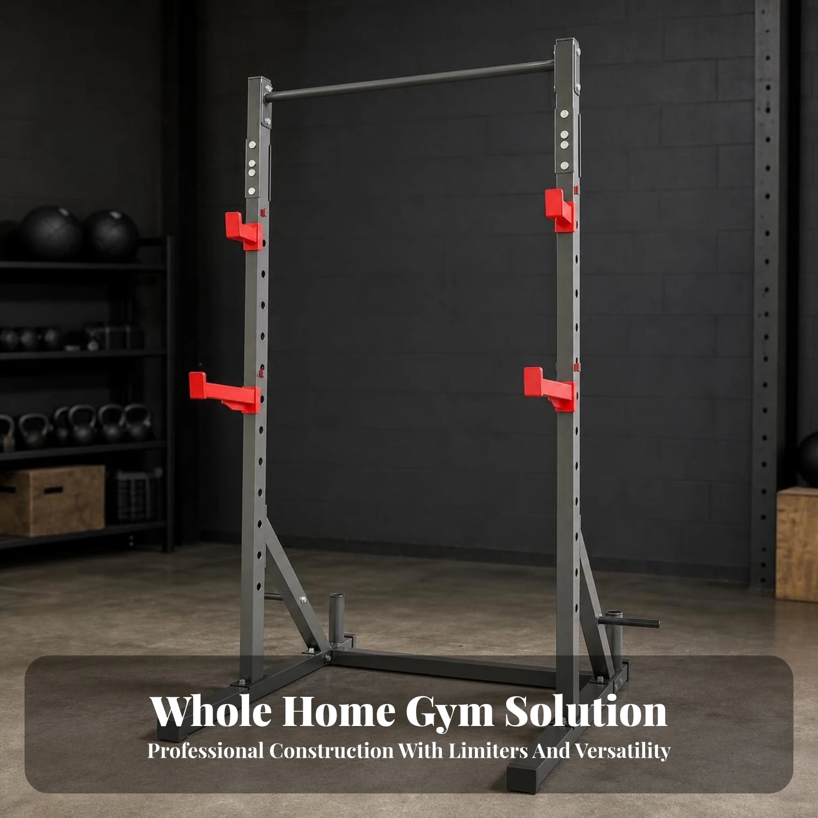 Squat Rack with Pull-up Bar Multifunctional Squat Rack with Pull up Bar Strength Training Station Heavy-Duty Adjustable