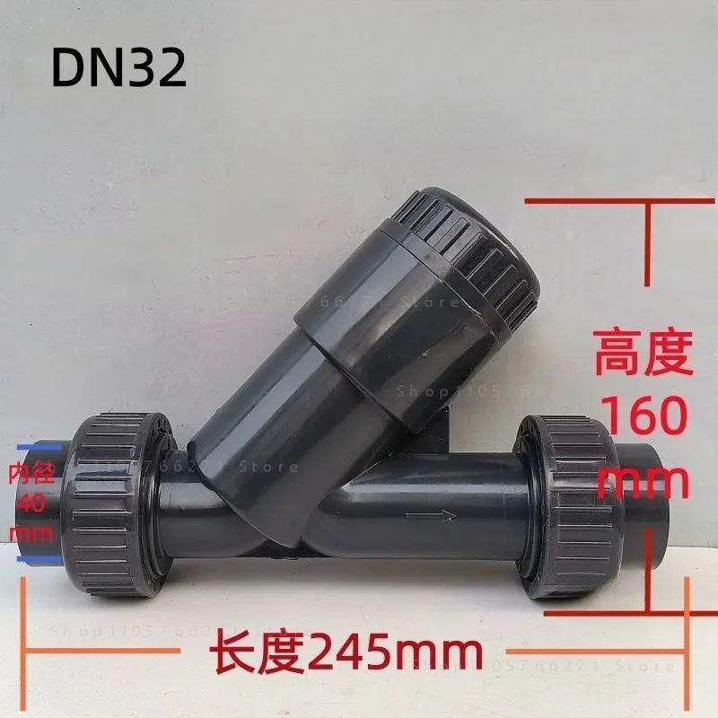 for Angle Seat Check Valve Y Type Non Return Valve UPVC Plastic One Way Corrosion Resistant  Aquarium Plumbing Irrigation