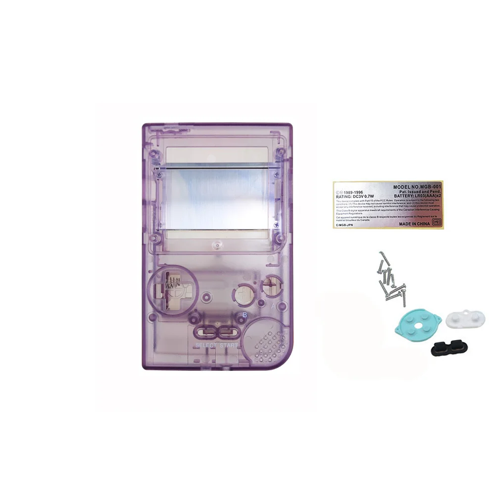 Carcasa IPS dedicada con pegatina de silicona Original para GameBoy, carcasa de bolsillo, pantalla LCD IPS con carcasa transparente