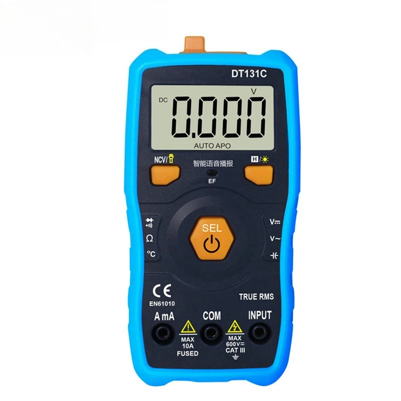 DT136C Digital Multimeter, NCV & Flashlight Supported, Temp Test Tool for Live & Null Wire Identification