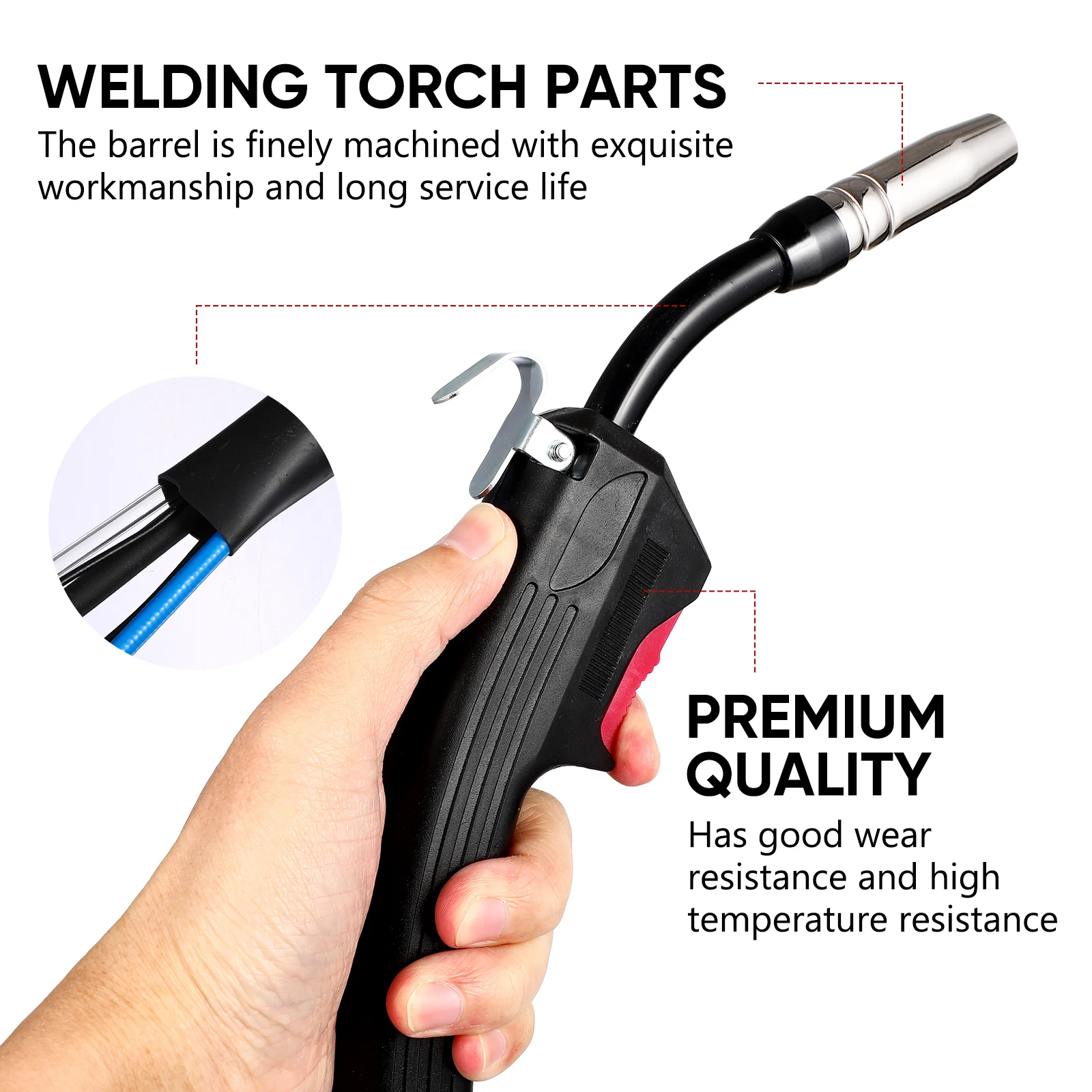 

2.5M Flexible MIG Welding Torch Stinger Replacement Parts for Gas Electric Welders