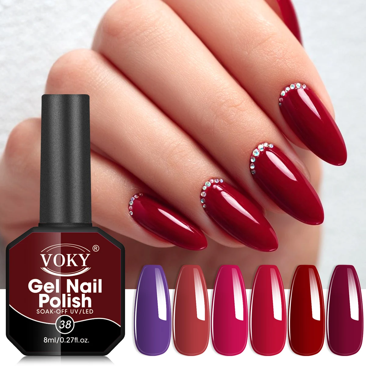 Pegamento para uñas semipermanente VOKY de 8 ml, pegamento para quitar uñas LED para salón de uñas, esmalte de uñas para mujer, productos para el cuidado de las uñas, esmalte de uñas en gel