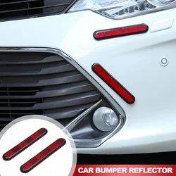 2pcs Reflective Car Bumper Reflector Motorcycle Front Fork Reflector Sticker Warning Reflectorized Sign Motorcycle Car Decoratio