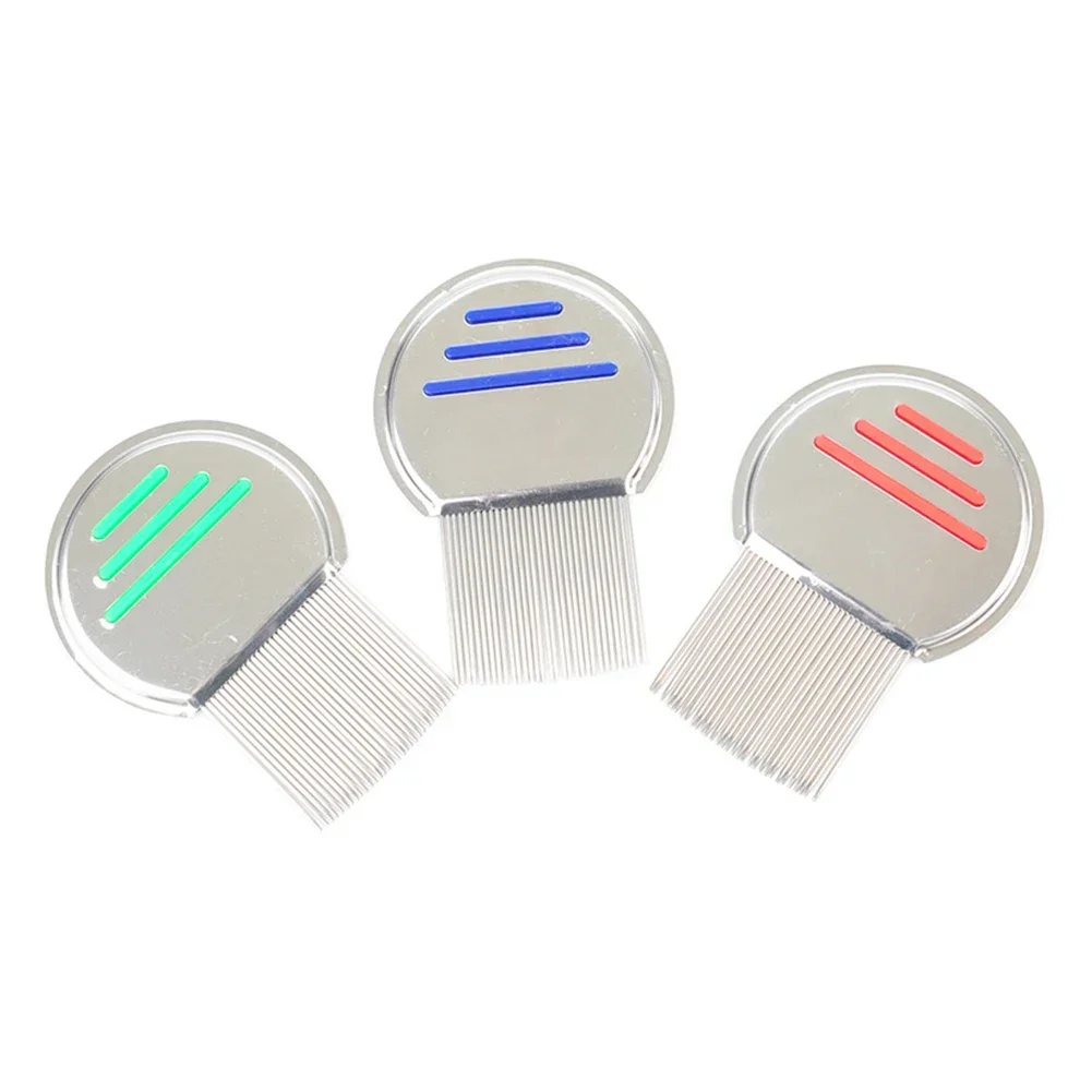 Stainless Steel Flea Comb Dogs Lice Combs and Head Lice Nit Comb Flea Combs for dog cat Kid Adult Threaded Comb Grooming tooth