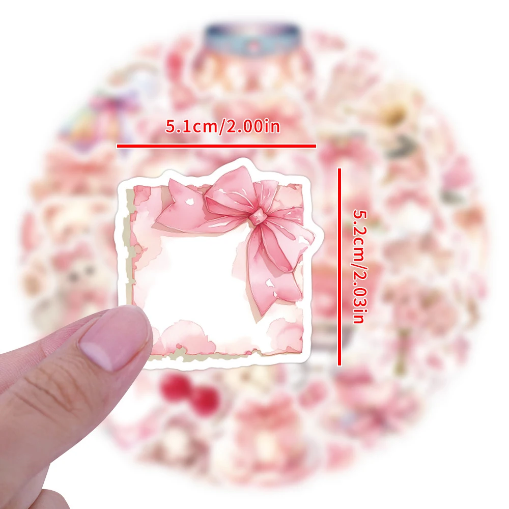 

10/30/60pcs Cute Pink Fairy Tale Girl Heart Stickers Kawaii Aesthetic Decals Decoration DIY Water Bottle Suitcase Phone Sticker