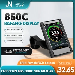 Electric Bike LCD 850C Color Display UART Protocol for BaFang BBS01B BBS 02B BBSHD Mid Motor Conversion Kits With 5Pin Female