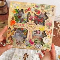 Transparent Stickers Gift Box 100 Sheets Cute Cartoon Anime Decals DIY Scrapbooking Stickers High Quality Paper from China