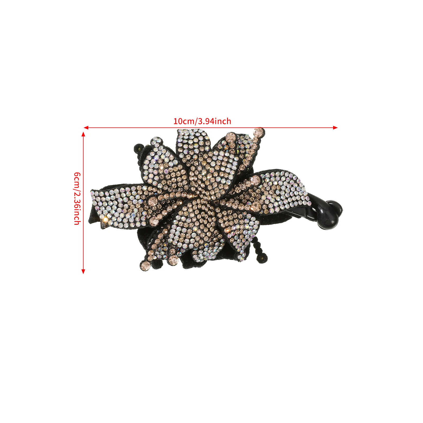 AWAYTR Rhinestone Flower Hair Clip Banana Clip Vintage Hair Clips for Women Girls Hairpin Hair Clips Hair Accessories - Image 4