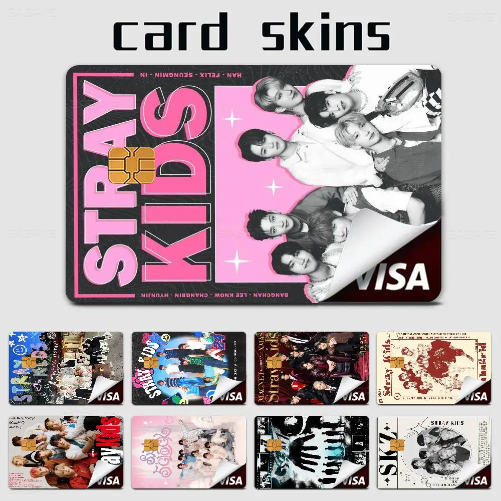 Kpop Boy Giant S-Straykides Game Anime Sticker Film Skin Cover Case for Small Large No Chip Debit Credit Card Front Side