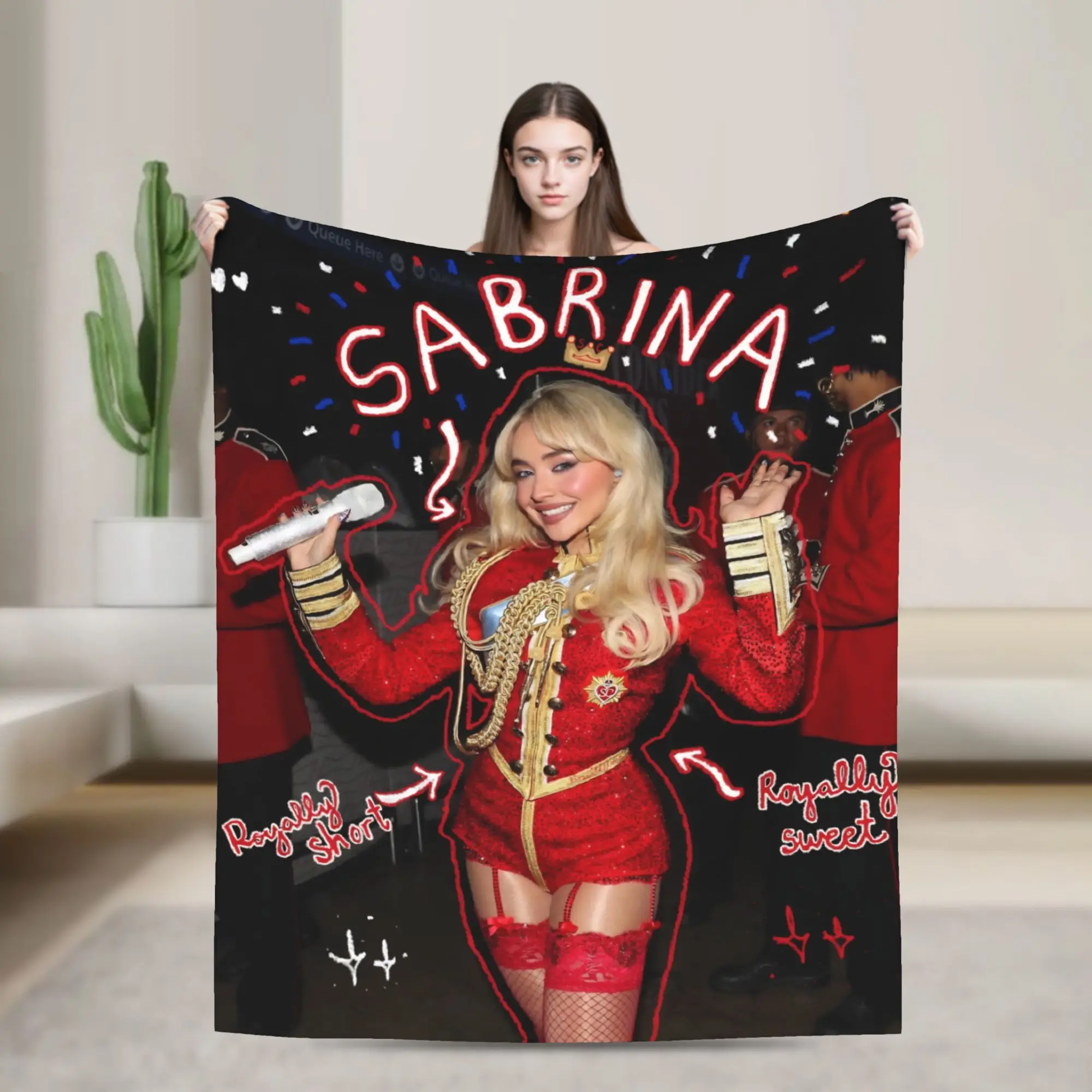 Man's Best Friend Sabrina Carpenter Blanket  Super Soft Plush Throw Blanket For Couch Chair Sofa Bed Flannel Bedspread Bed Cover