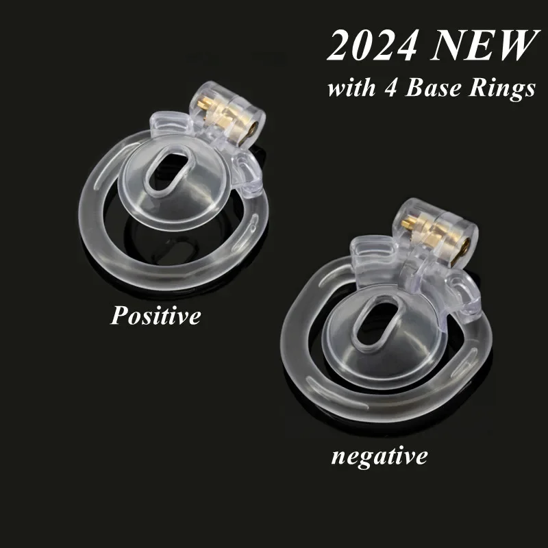 6 Colors Positive/Negative CB Chastity Cage Male Cock Lock with 4 Size Base Penis Rings Hidden Penis Device Sexy Toy for Man Gay