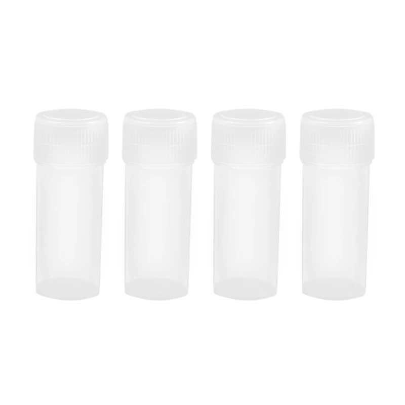 

Flash Trend 200 Pcs 5Ml Plastic Sample Bottles Potable Mini Clear Storage Case Vial Storage Container