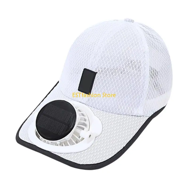 Y5GC Breathable Solar Fan Cap Rechargeable 4-8 Hour Runtime Adjustable Sun Hat