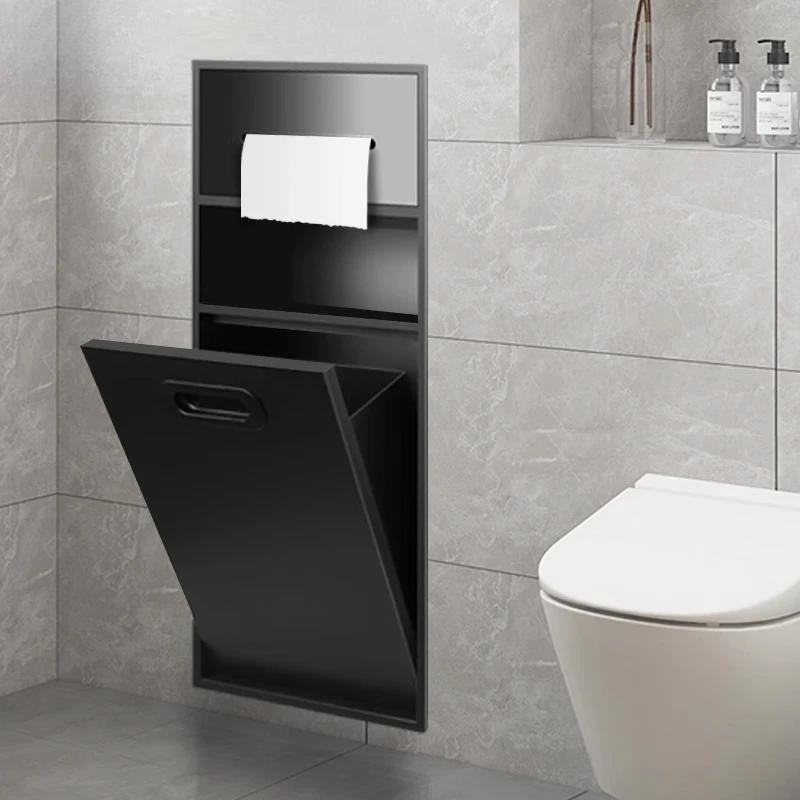 

Toilet Bathroom Metal Stainless Steel Embedded Niche Embedded Finished Product Shelf Customized Trash Can Carton